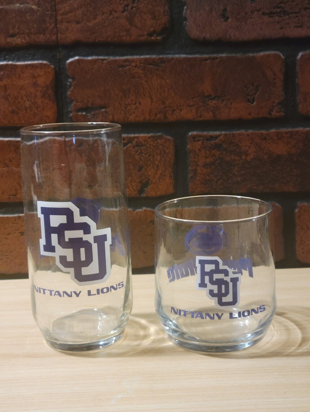 Pair of Vintage Penn State Nittany Lions Drinking Glasses